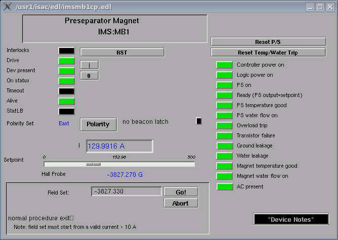 IMS:MB1 Device Panel